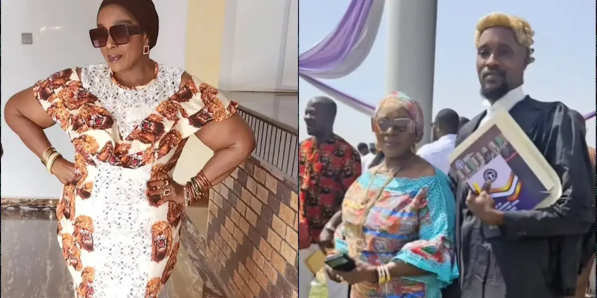 Rita Edochie celebrates as her last born son gets called to bar