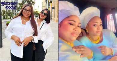 Fans murmur as Regina Daniels, her mother Rita attend white garment church