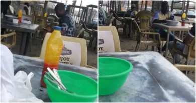 Viral video of pepper soup joint serving palm oil as 'cautionary drink'