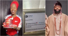 Lady frames 'tweet' as Davido makes her birthday wish come true