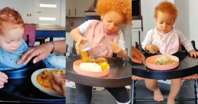 Abroad-based mom cries out as baby insists on eating only fufu and soup