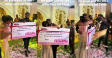 Moment groom gifts wife N7M and 2 keke on wedding day