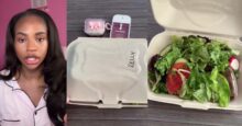 Lady laments as she sees lunch her Caucasian colleague got her