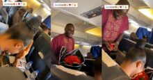 Romantic moment man proposes to girlfriend on plane