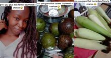 Lady shows off gifts since she began dating a farmer