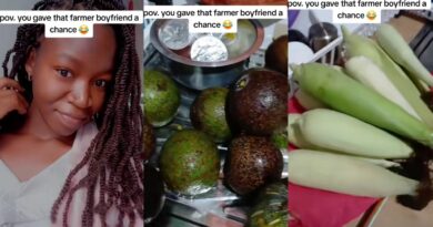 Lady shows off gifts since she began dating a farmer