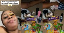 Lady flaunts gift items she received from her 'talking stage' partner