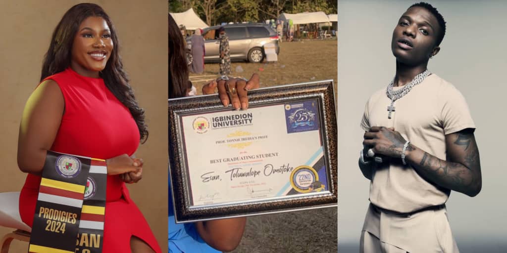 Wizkid fan bags first-class degree from Igbinedion University, flaunts certificate