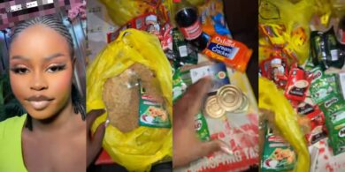 Lady flaunts welcome package she received as a first-timer at a church, reveals name and location