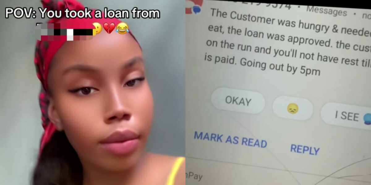 Lady exposes message sent to her contact after loan default 