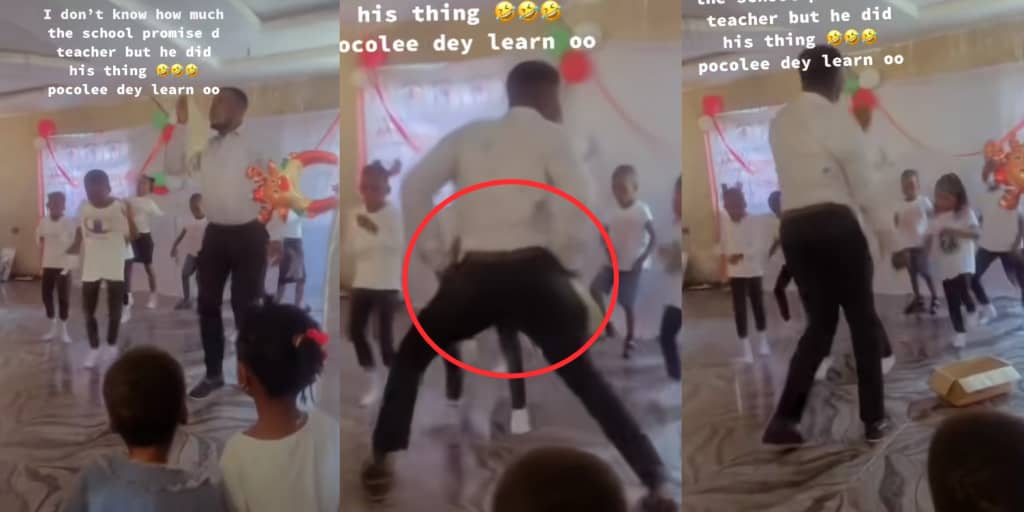 Teacher goes viral for epic dance moves at end-of-year party, gets praised online