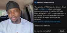 Community note labels VeryDarkMan's claim of NGO website hack and ₦180m theft 'false'