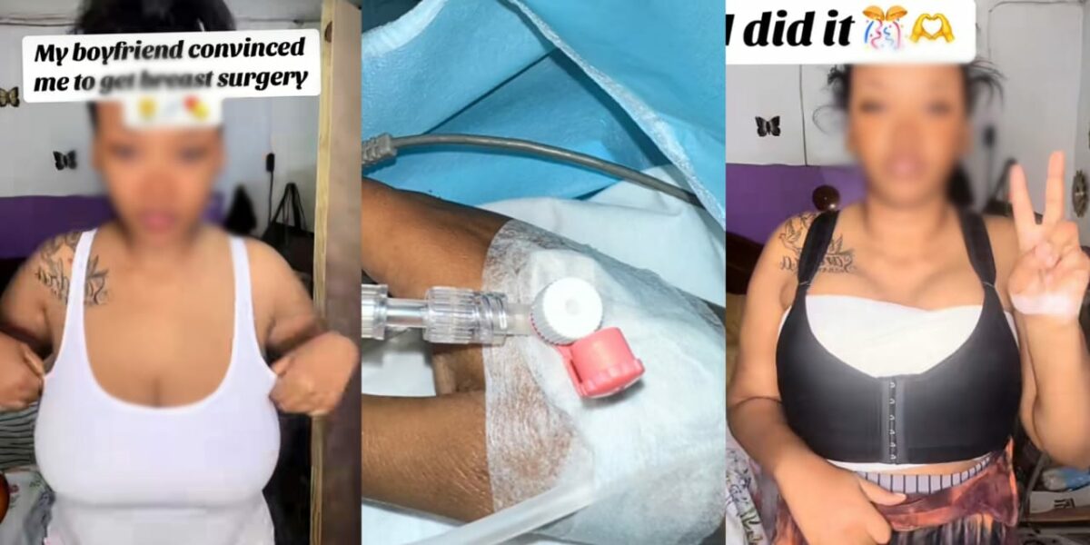 Boyfriend convinces girlfriend to get breast reduction surgery, dumps her for lady with bigger breasts