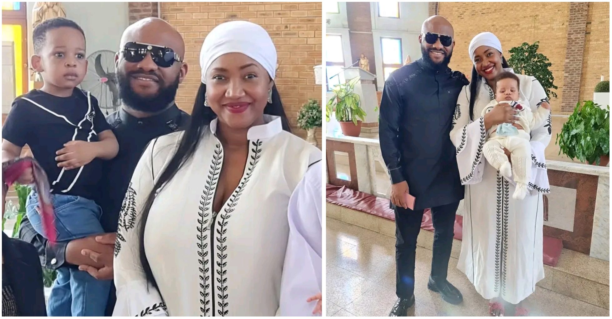 Yul Edochie, Judy Austin baptize second child