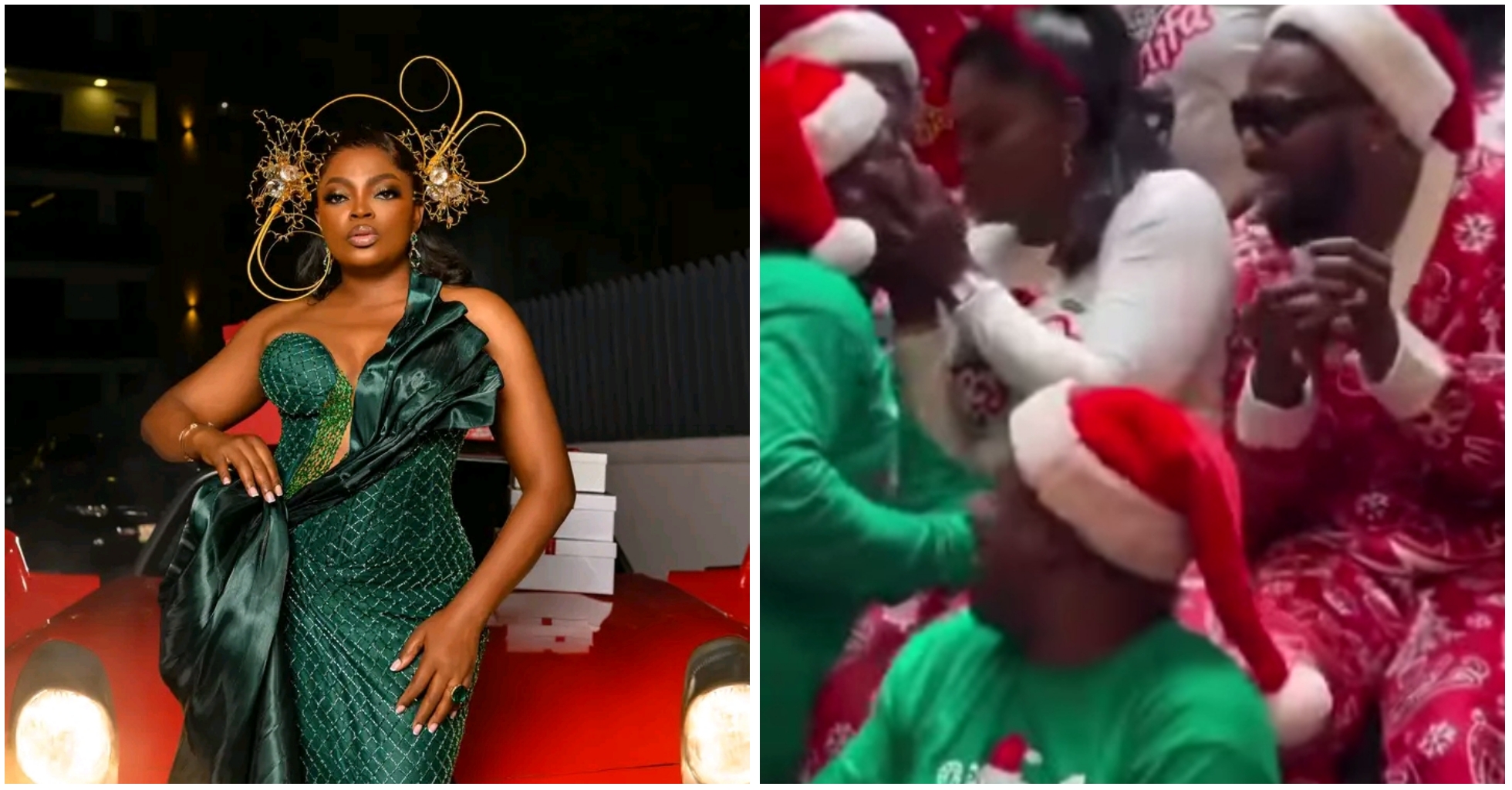 Funke Akindele and Kamo State share kiss in viral video