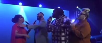 Choristers clash on stage during church service in viral video