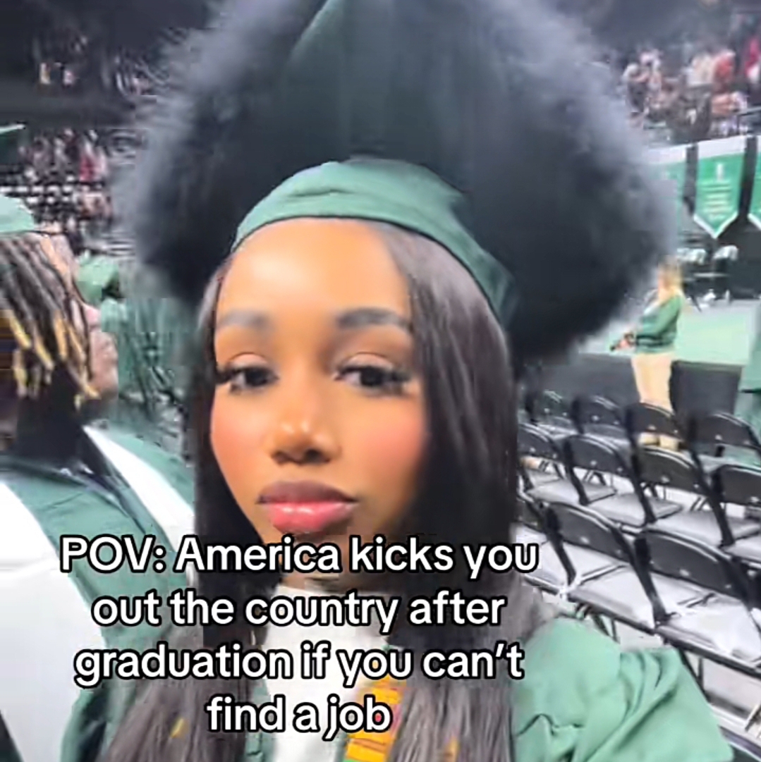 Nigerian lady allegedly forced to leave America after failing to secure job post-graduation