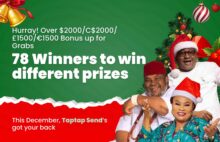 Taptap Send (Money transfer app) is giving away over $/C$2000, £/€1500