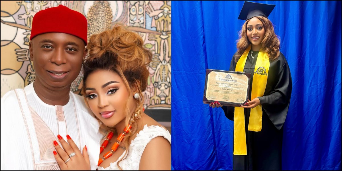 Ned Nwoko celebrates Regina Daniels's graduation with lovely note