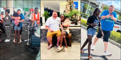 Lady overjoyed as her foreign lover flies in for festive season