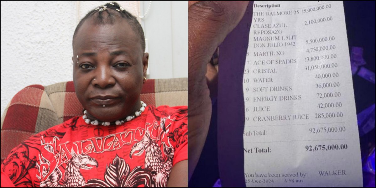 Charly Boy baffled as he shares N92M bill an unknown big man spent at club in one night