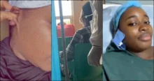 Lady lands in hospital after piercing extra earring hole, battles keloid