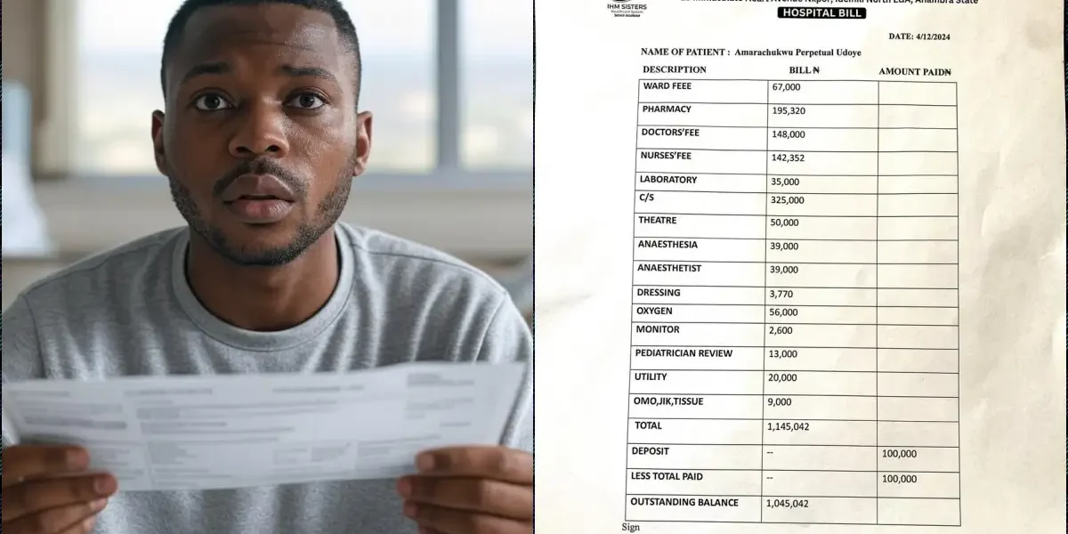 Man laments N1.2M hospital bill after welcoming daughter via C-section