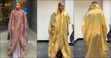 Lady in pain after asking tailor to recreate Veekee James' design