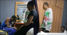 Lady confronted by boyfriend after being caught dating two friends