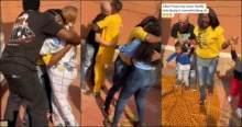 Moment lady returns home with Caucasian husband after 9 years abroad