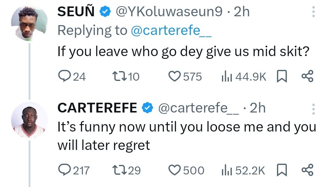 Carter Efe tweet 