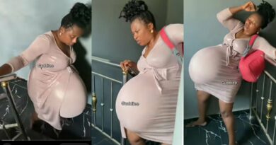 Reactions trail video of heavily pregnant woman struggling to climb stairs