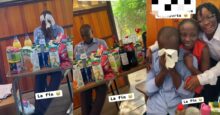 Teacher gets emotional as students surprise him with gifts