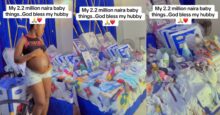 Expectant mom shows off N2.2M baby items husband bought for her