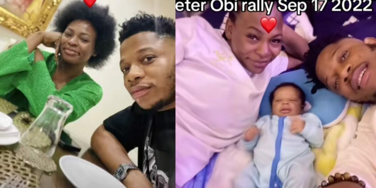 Lady welcomes baby with man she met during Peter Obi rally