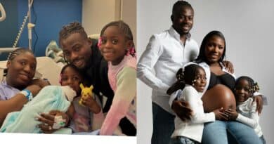 Super Eagles player Moses Simon is overjoyed to announce the arrival of his first son with his wife Ibukun Moses-Simon.