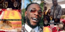 Video of Burna Boy begging Cubana Chief Priest for cake resurfaces online