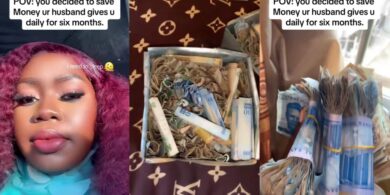 Woman goes viral as she saves her husband's daily allowance for 6 months, flaunts it online