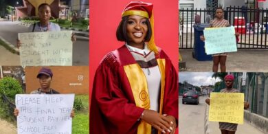 UNILAG student who begged on the streets for school fees celebrates graduation