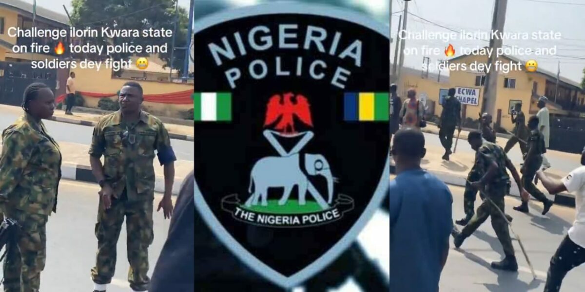 Residents flood Ilorin streets as police officers clash with soldiers 