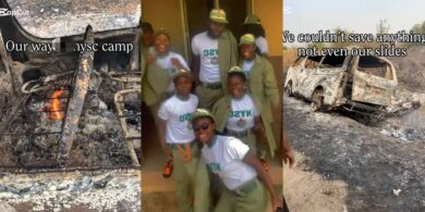 Corps members escape as car catches fire, burns to ashes while transporting them from NYSC camp