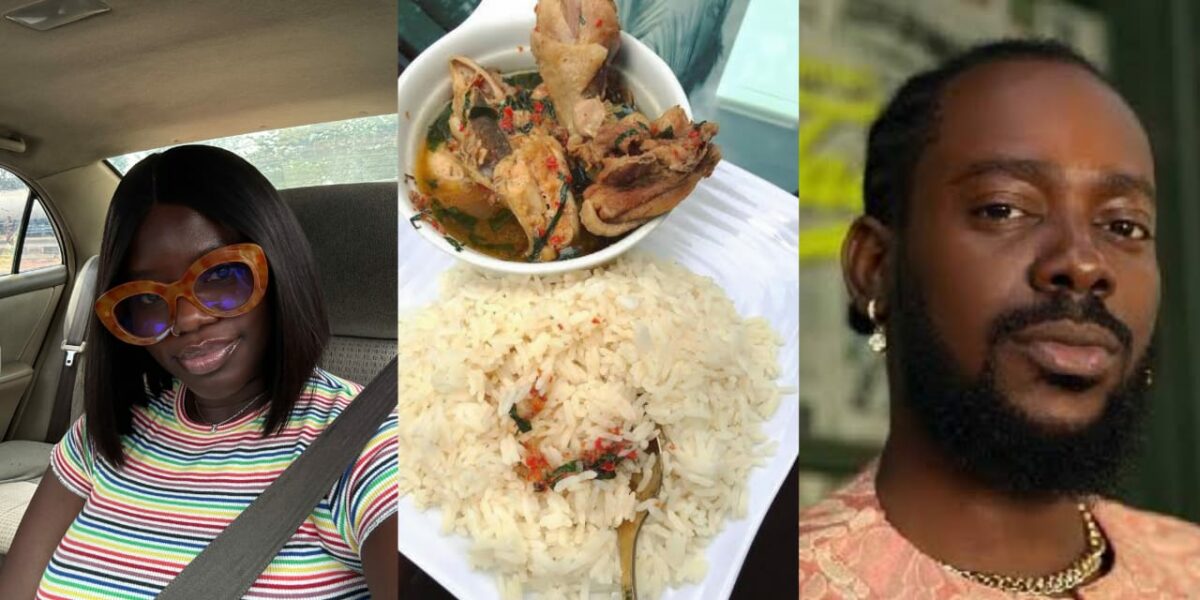 Lady narrates dream of Adekunle Gold offering her rice and pepper soup