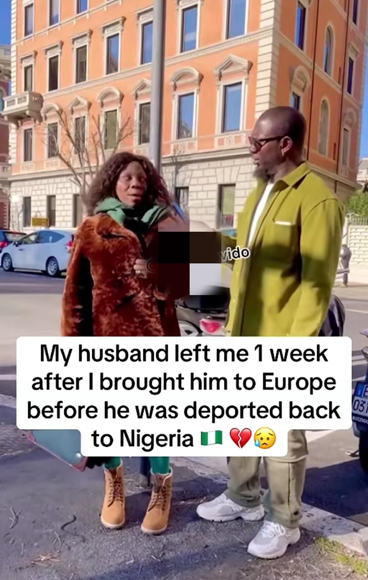 Lady shares how husband left her 1 week after she brought him to Europe