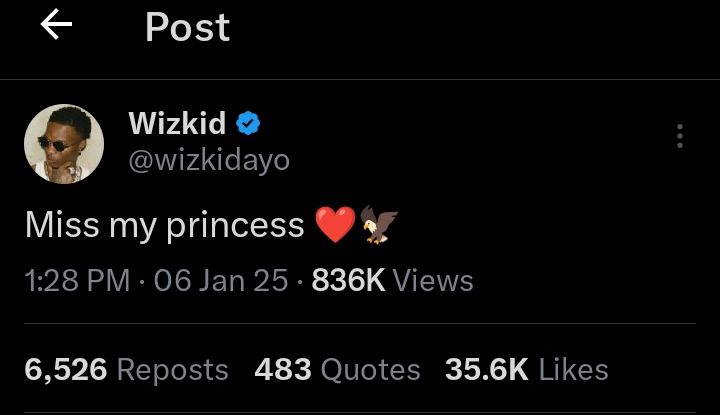 Wizkid tweet