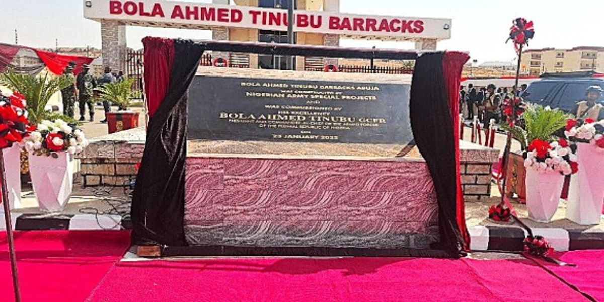 Tinubu commissions new barrack, praises armed forces as heroes