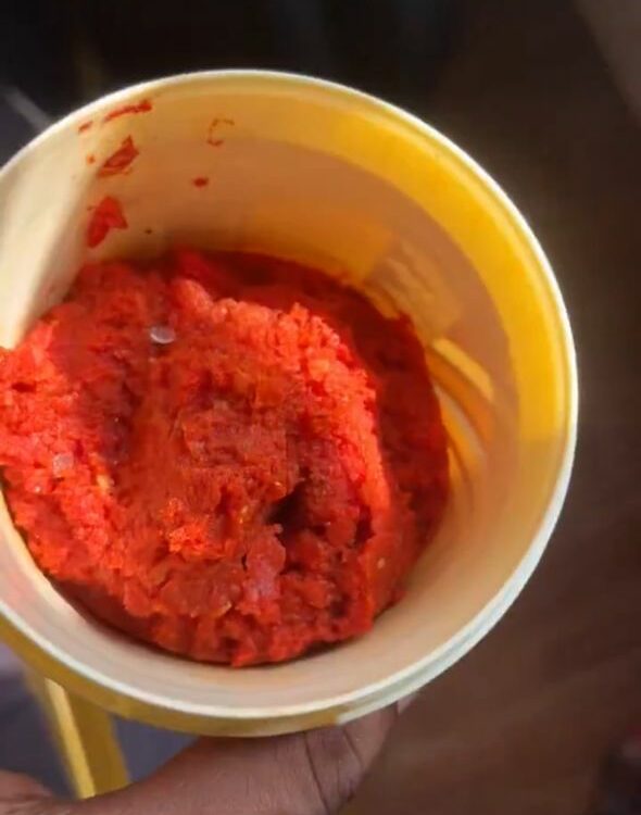 Man buys ice cream from supermarket, finds blended pepper in it