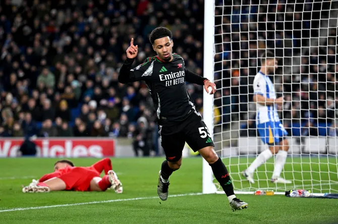 EPL: Brighton 1-1 Arsenal: Gunners' title hopes falter after Joao Pedro's penalty