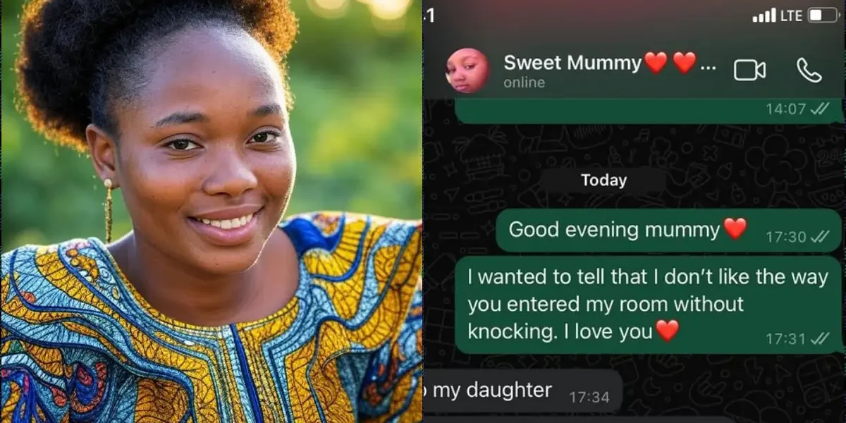 Lady warns mother from entering her room without knocking, she responds