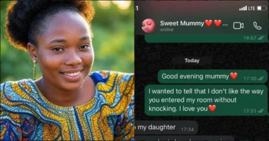 Lady warns mother from entering her room without knocking, she responds