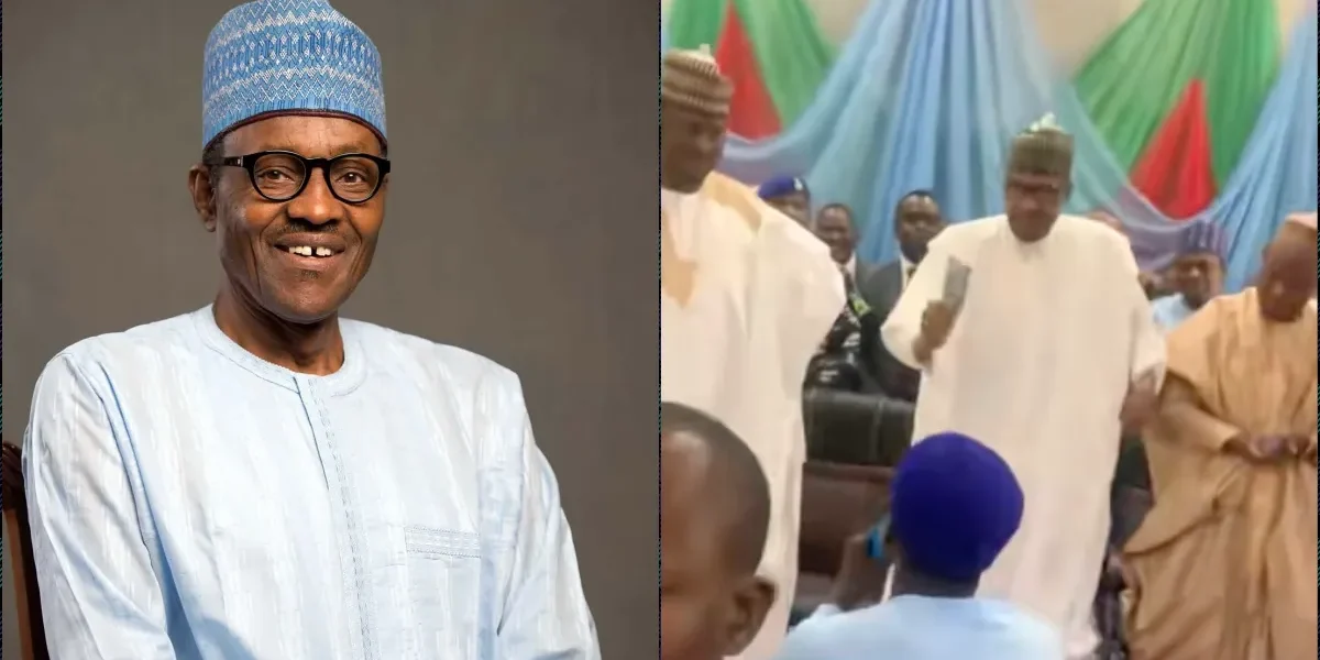 Outrage as ex-president Buhari spends dollars on singer